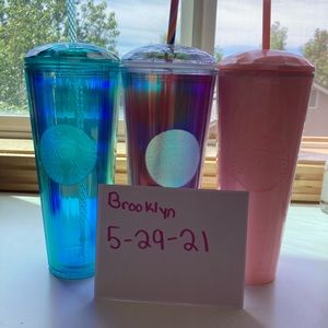 Starbucks summer 2021 dome cup trio